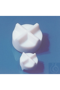Barreau aimanté en PTFE, deux faces cruciforme, hauteur x diamètre, 15 x 60 mm Barreau aimanté en...